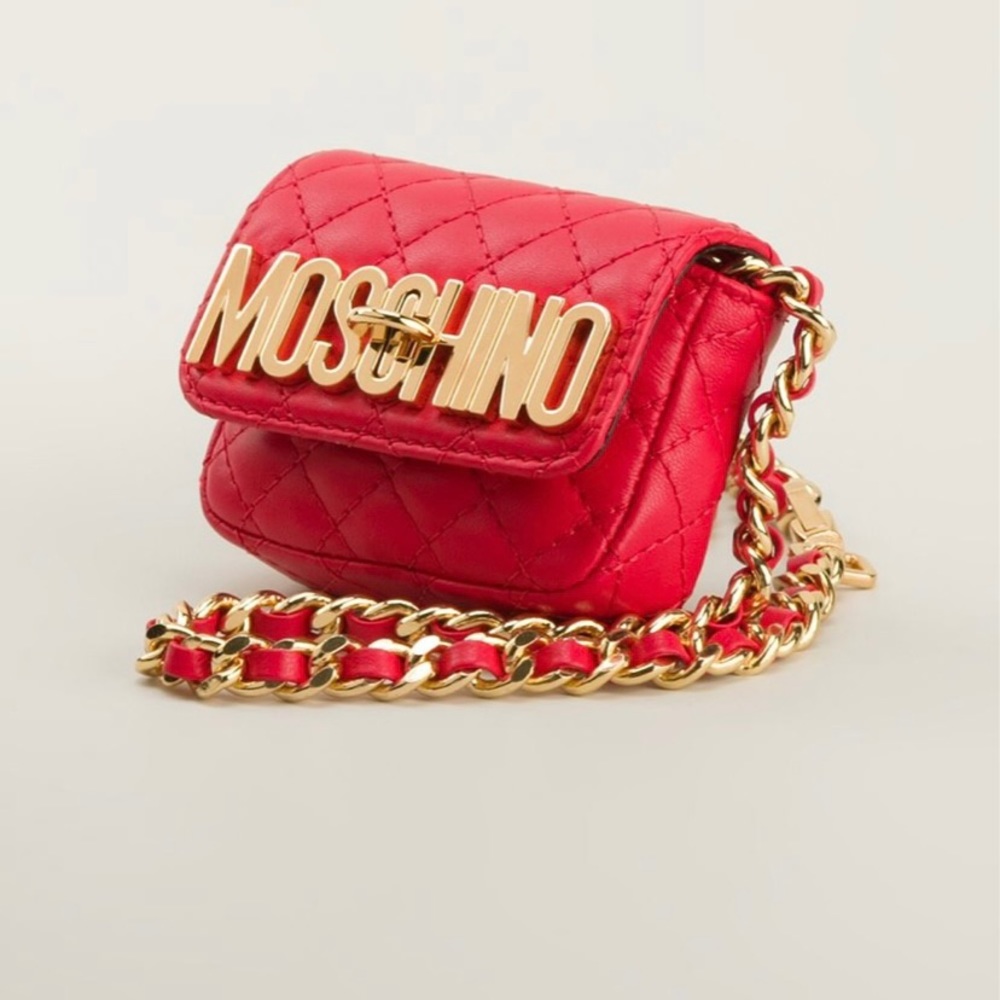 Moschino mini leather crossbody bag